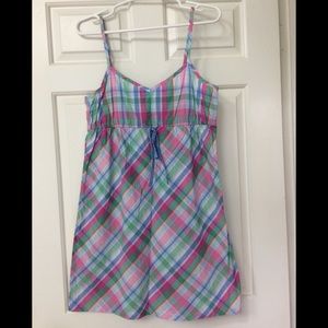 GAP Multicolored Spring Plaid Dress EUC!